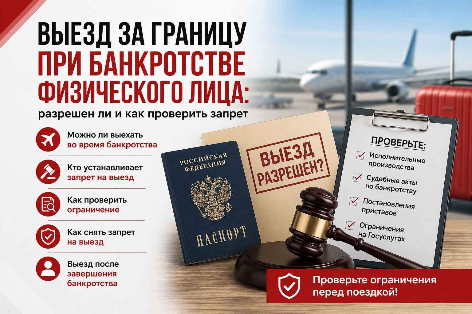Выезд за границу при банкротстве физического лица: разрешен ли выезд и как проверить запрет