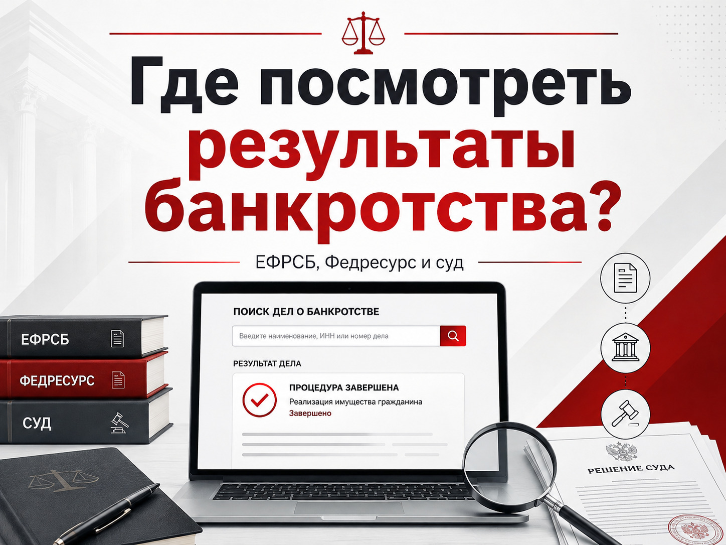 Как посмотреть результаты банкротства физического лица и решение суда по делу