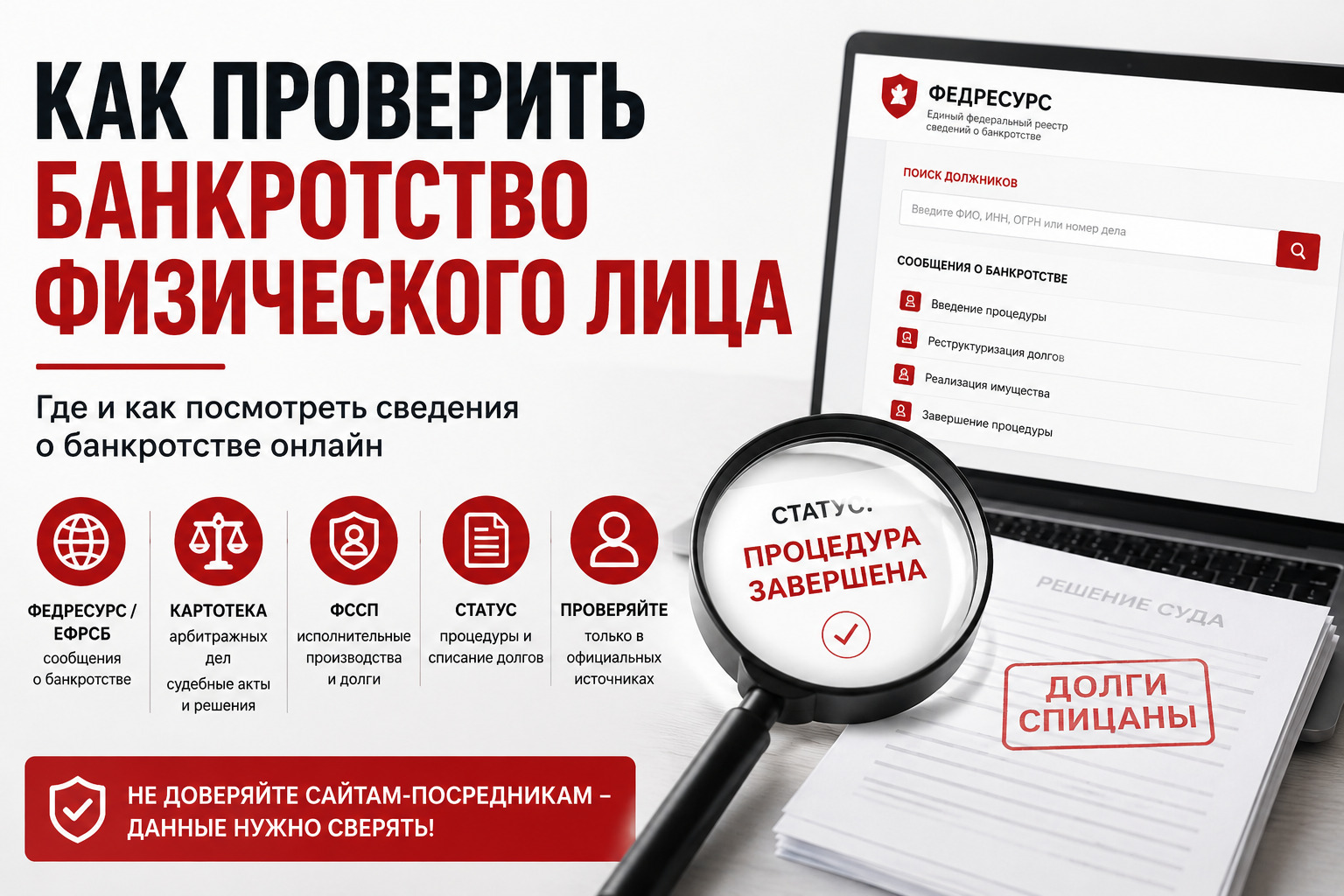 Как проверить сведения о банкротстве физического лица 