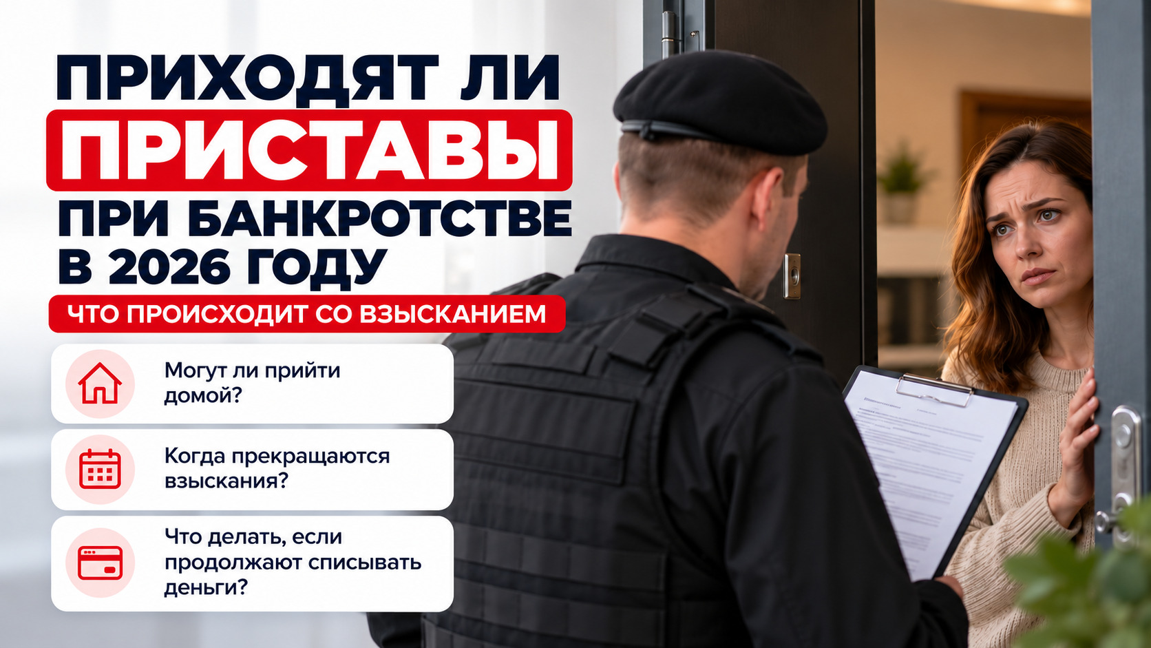 Приходят ли приставы при банкротстве: когда прекращается взыскание долгов