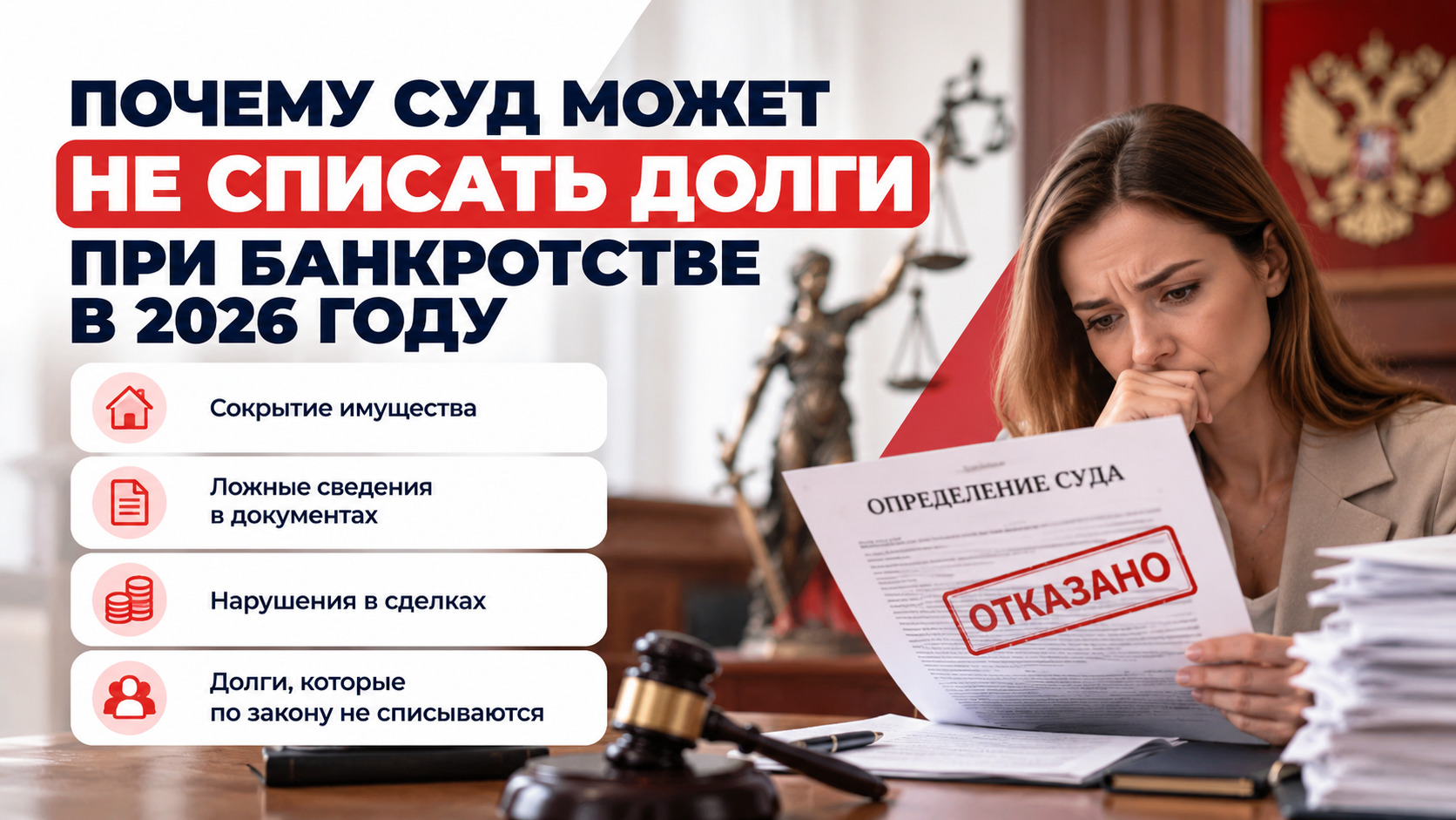 Почему суд может не списать долги при банкротстве