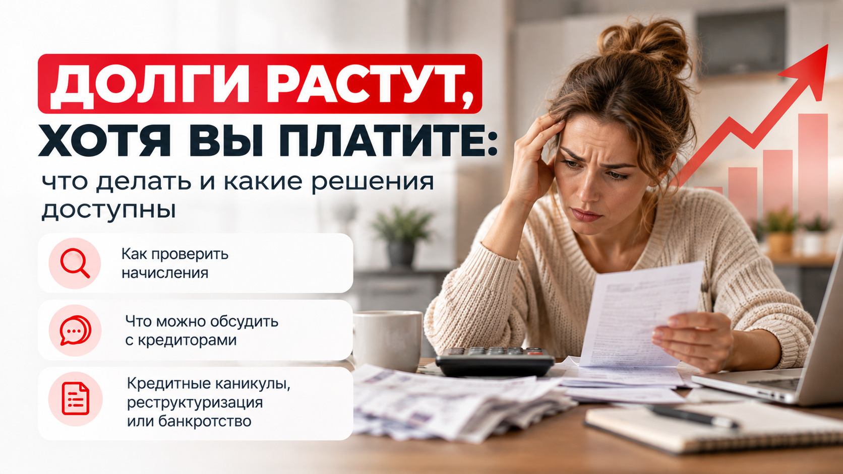 Долги растут быстрее, чем вы их выплачиваете: с чего начать