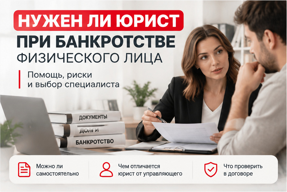 Нужен ли юрист при банкротстве: что можно сделать самостоятельно и когда полезна помощь