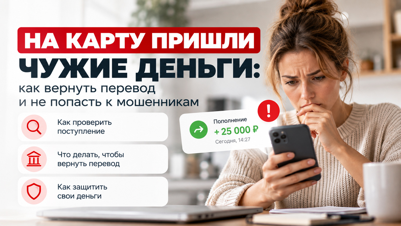 На карту пришли чужие деньги: что делать, если вас просят срочно вернуть перевод
