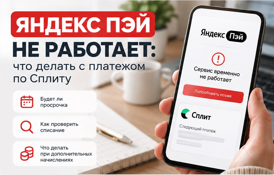 Яндекс Пэй не работает, а платёж по Сплиту сегодня: что делать